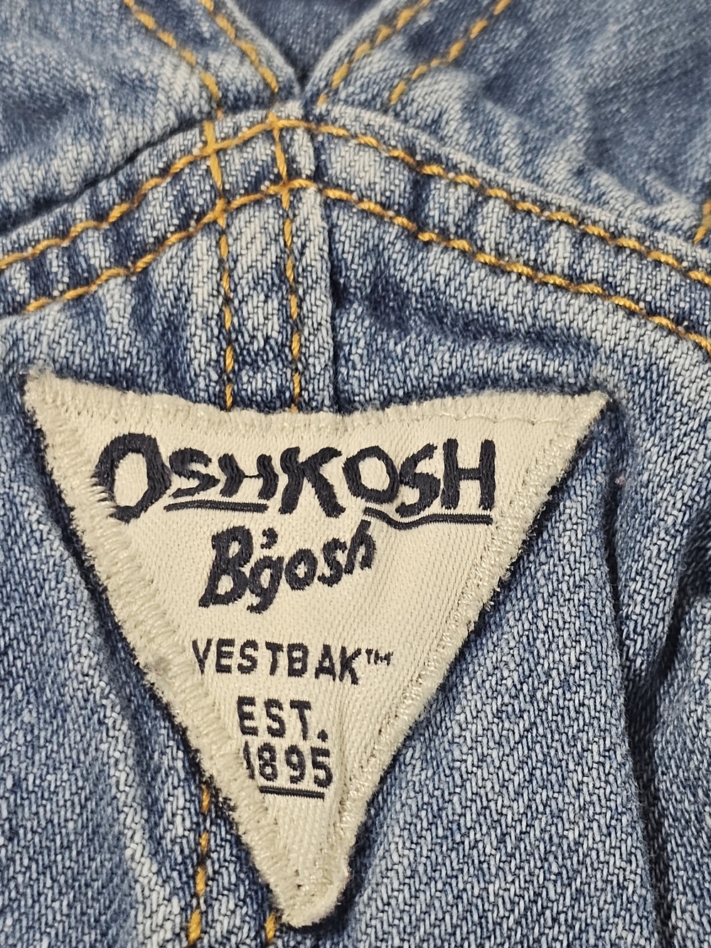 OshKosh B'gosh Girls Jean Overalls Shorts Size 5 Classic Vestbak Heritage Style - Picture 10 of 13